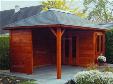 Hipped Roof Gazebo 388 - With Integral Summerhouse Hipped Roof Gazebo 388 - With Integral Summerhouse