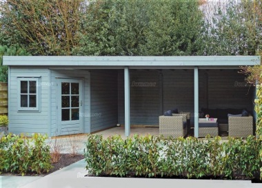 Gazebo 393 - With Integral Summerhouse, EPDM Roof Gazebo 393 - With Integral Summerhouse, EPDM Roof