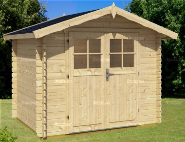 Log Cabin Shed 422 - Apex Roof, 28mm Logs Log Cabin Shed 422 - Apex Roof, 28mm Logs