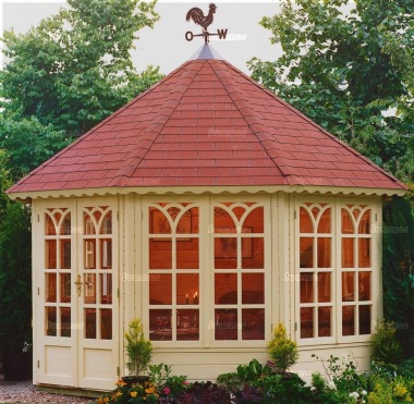 Double Door 45mm Octagonal Log Cabin 377 Double Door 45mm Octagonal Log Cabin 377