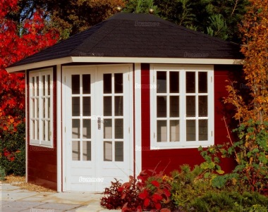 Double Glazed Corner Log Cabin 384 - Felt Tiles