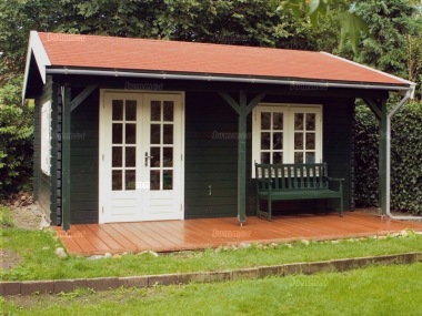 Side Door Apex Log Cabin 292 - Bespoke, Double Glazed