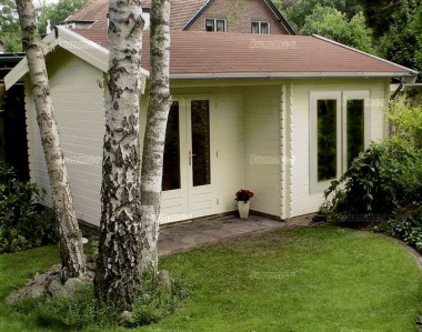 Side Door Apex Log Cabin 294 - Bespoke, Integral Porch