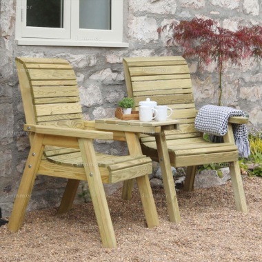 2 Seater Companion Set 823 - Angled Tray, Pressure Treated, PEFC Certified 2 Seater Companion Set 823 - Angled Tray, Pressure Treated, PEFC Certified