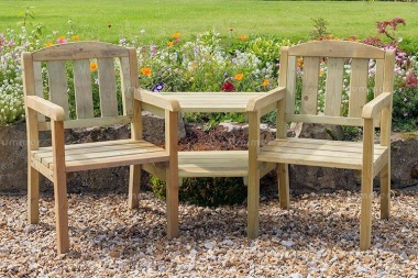 2 Seater Companion Set 830 - 2 Angled Trays, Pressure Treated, FSC® Certified