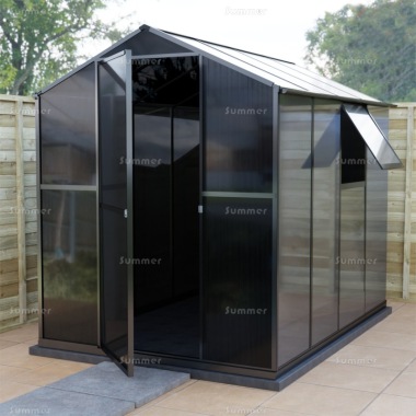 Apex Shed 219 - Black Polycarbonate, Low Maintenance Apex Shed 219 - Black Polycarbonate, Low Maintenance