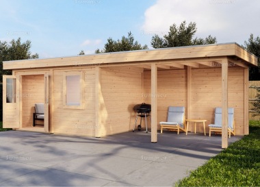 28mm Gazebo 257 - With Integral Summerhouse, EPDM Roof 28mm Gazebo 257 - With Integral Summerhouse, EPDM Roof