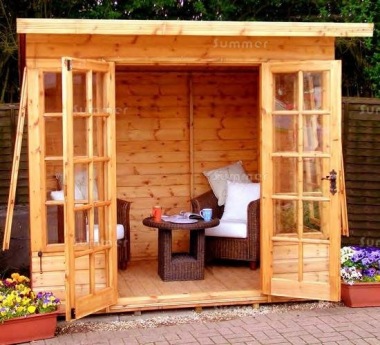 Pent Summerhouse 52 - Low Level Georgian, Double Door Pent Summerhouse 52 - Low Level Georgian, Double Door