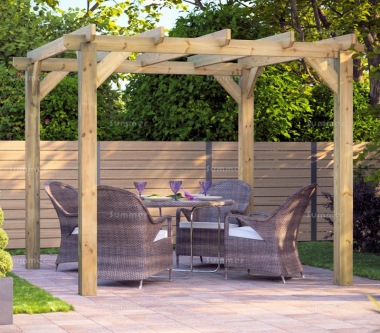 Wooden Pergola 779 - Pressure Treated, Strong Posts