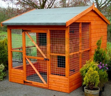 Apex Shiplap Dog Kennel and Run 202 - Side Door, Fitted Free Apex Shiplap Dog Kennel and Run 202 - Side Door, Fitted Free