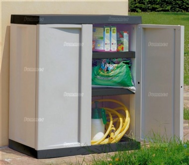 Low Maintenance Plastic Storage Cabinet 396 - Grey Low Maintenance Plastic Storage Cabinet 396 - Grey