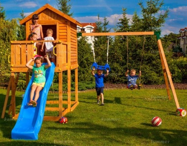 Platform Play Centre 326 - 4ft High Platform, Slide, 2 Swings Platform Play Centre 326 - 4ft High Platform, Slide, 2 Swings