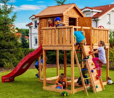 Platform Play Centre 385 - With Slide and Climbing Wall Platform Play Centre 385 - With Slide and Climbing Wall