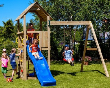 Tower Play Centre 404 - With Slide, Swing and Climbing Wall Tower Play Centre 404 - With Slide, Swing and Climbing Wall
