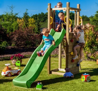 Tower Play Centre 411 - With Slide and Climbing Wall Tower Play Centre 411 - With Slide and Climbing Wall