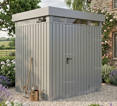 Premium Metal Shed 593 - Hinged Door, Extra Tall, Galvanized Steel Premium Metal Shed 593 - Hinged Door, Extra Tall, Galvanized Steel