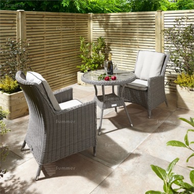 2 Seat Rattan Bistro Set 778 - Aluminium Frame, Cushions Included 2 Seat Rattan Bistro Set 778 - Aluminium Frame, Cushions Included