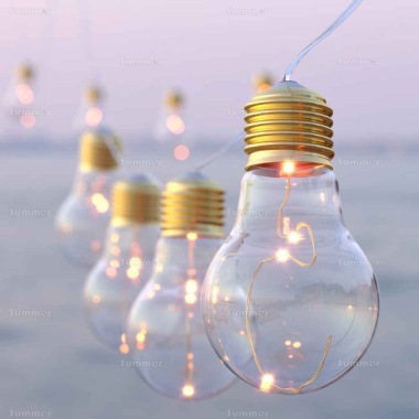 String Lights 130 - Solar Powered or USB, Vintage Bulbs, 20LEDs String Lights 130 - Solar Powered or USB, Vintage Bulbs, 20LEDs