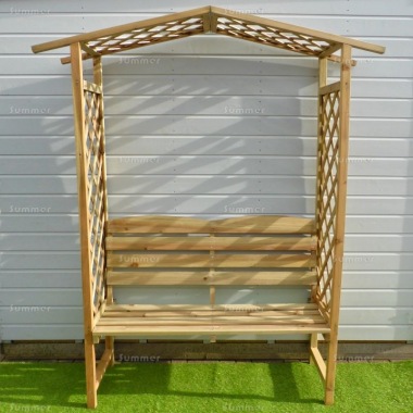 Arbour 051 - Light Brown Finish, Diamond Trellis Arbour 051 - Light Brown Finish, Diamond Trellis