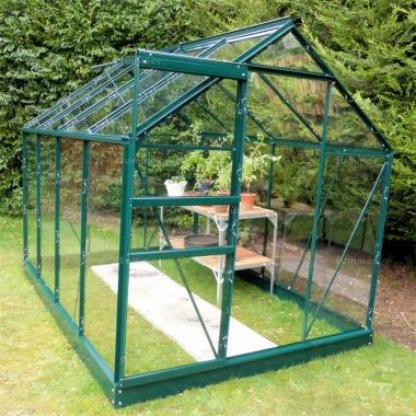 Aluminium Greenhouse 005 - Green, Base Included Aluminium Greenhouse 005 - Green, Base Included