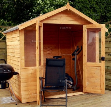 Apex Summerhouse 241 - Rustic Cladding, Double Door Apex Summerhouse 241 - Rustic Cladding, Double Door