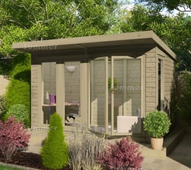 Pent Summerhouse 257 - Double Glazed, Pressure Treated Pent Summerhouse 257 - Double Glazed, Pressure Treated