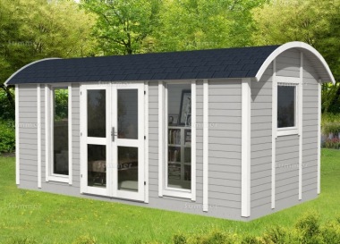 Curved Roof Summerhouse 980 - Double Glazed