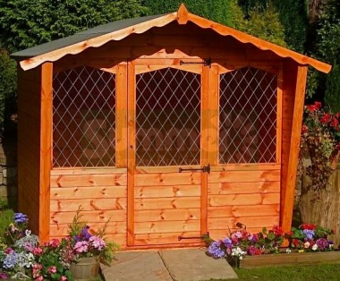 Cabin Style Apex Summerhouse 074 - Leaded Glazing Cabin Style Apex Summerhouse 074 - Leaded Glazing