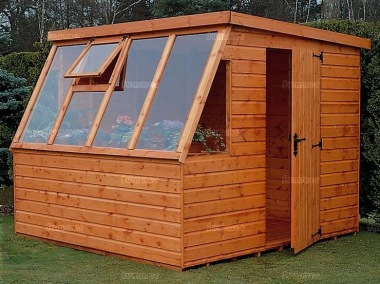 Summer houses, greenhouses, garden sheds and log cabins.