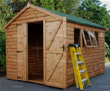 Shiplap Double Door Apex Shed 570 - All T and G Shiplap Double Door Apex Shed 570 - All T and G