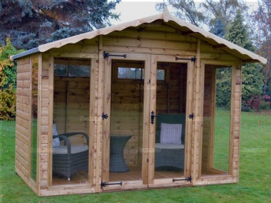 Apex Summerhouse 109 - Low Level Glazing, Double Door Apex Summerhouse 109 - Low Level Glazing, Double Door