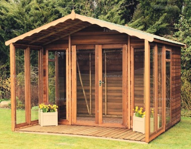 Apex Summerhouse 110 - Verandah, Low Level Glazing Apex Summerhouse 110 - Verandah, Low Level Glazing