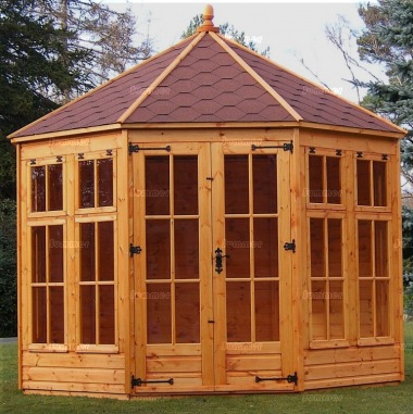Georgian Octagonal Summerhouse 95 - Low Level Glazing Georgian Octagonal Summerhouse 95 - Low Level Glazing