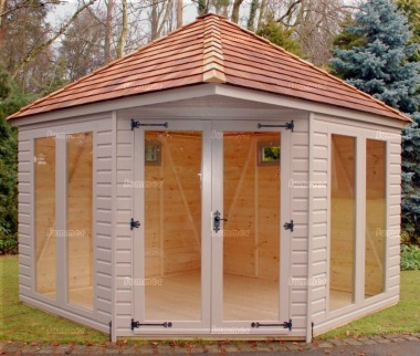 Corner Summerhouse 985 Painted Large Panes Corner Summerhouse 985 Painted Large, Corner Summer House Plans