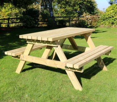 8 Seater Picnic Bench 678 - 6ft Benches, Pressure Treated 8 Seater Picnic Bench 678 - 6ft Benches, Pressure Treated