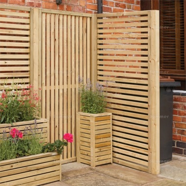 Pressure Treated, Vertical Slat Screen 867 - Posts Included, FSC® Certified