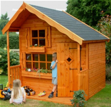 Two Storey Playhouse 41 - Upstairs to one Side, Fitted Free Two Storey Playhouse 41 - Upstairs to one Side, Fitted Free