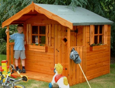 Childrens Playhouse 46 - Shiplap, Shutters, Window Boxes Childrens Playhouse 46 - Shiplap, Shutters, Window Boxes
