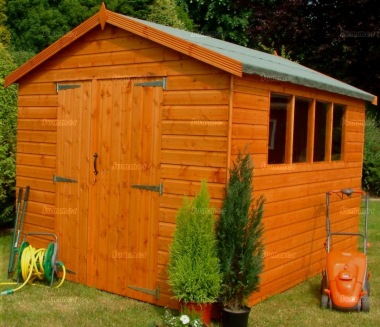 Shiplap Double Door Apex Shed 55 - All T and G, Fitted Free