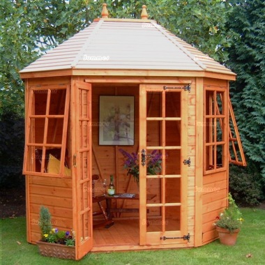 Georgian Octagonal Summerhouse 25 - Double Doors, Fitted Free Georgian Octagonal Summerhouse 25 - Double Doors, Fitted Free