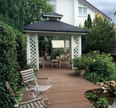 Wooden Gazebo 299 - Hipped Roof, Trellis