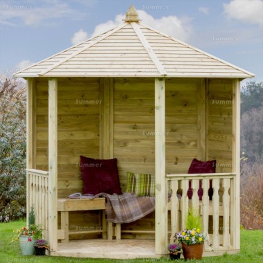 Gazebo 957 - Pressure Treated, Slatted Roof, PEFC Certified Gazebo 957 - Pressure Treated, Slatted Roof, PEFC Certified