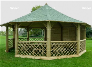 Wooden Gazebo 46 - Octagonal, Pressure Treated, Felt Tiles Wooden Gazebo 46 - Octagonal, Pressure Treated, Felt Tiles