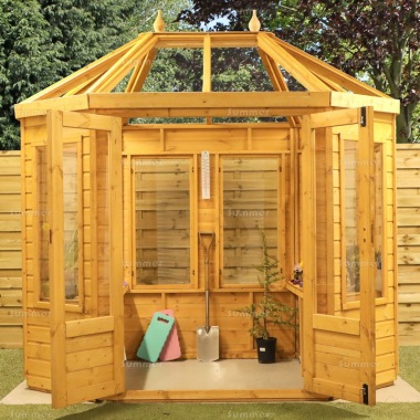 Octagonal Greenhouse 292 - Part Boarded Octagonal Greenhouse 292 - Part Boarded