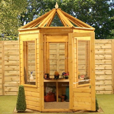 Octagonal Greenhouse 293 - Part Boarded Octagonal Greenhouse 293 - Part Boarded
