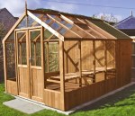Thermowood Wooden Greenhouse 217 - Built In Shed, Fitted Free