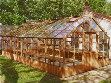 Large Thermowood Greenhouse 220 - Toughened Glass Large Thermowood Greenhouse 220 - Toughened Glass
