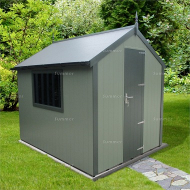 Painted Apex Shed 246 - Thermowood, Extra Tall Door