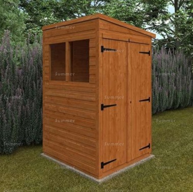 Pent Shed 105 - Fast Delivery, Many Possible Designs, Double Door