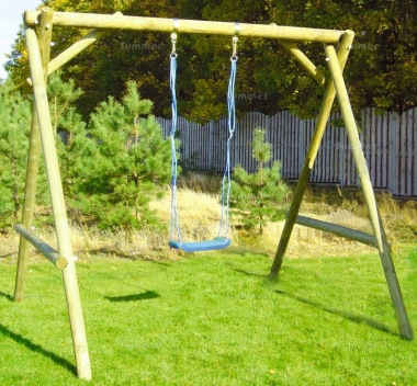 Wooden Swing Set 612 - Single Swing, Pressure Treated Wooden Swing Set 612 - Single Swing, Pressure Treated